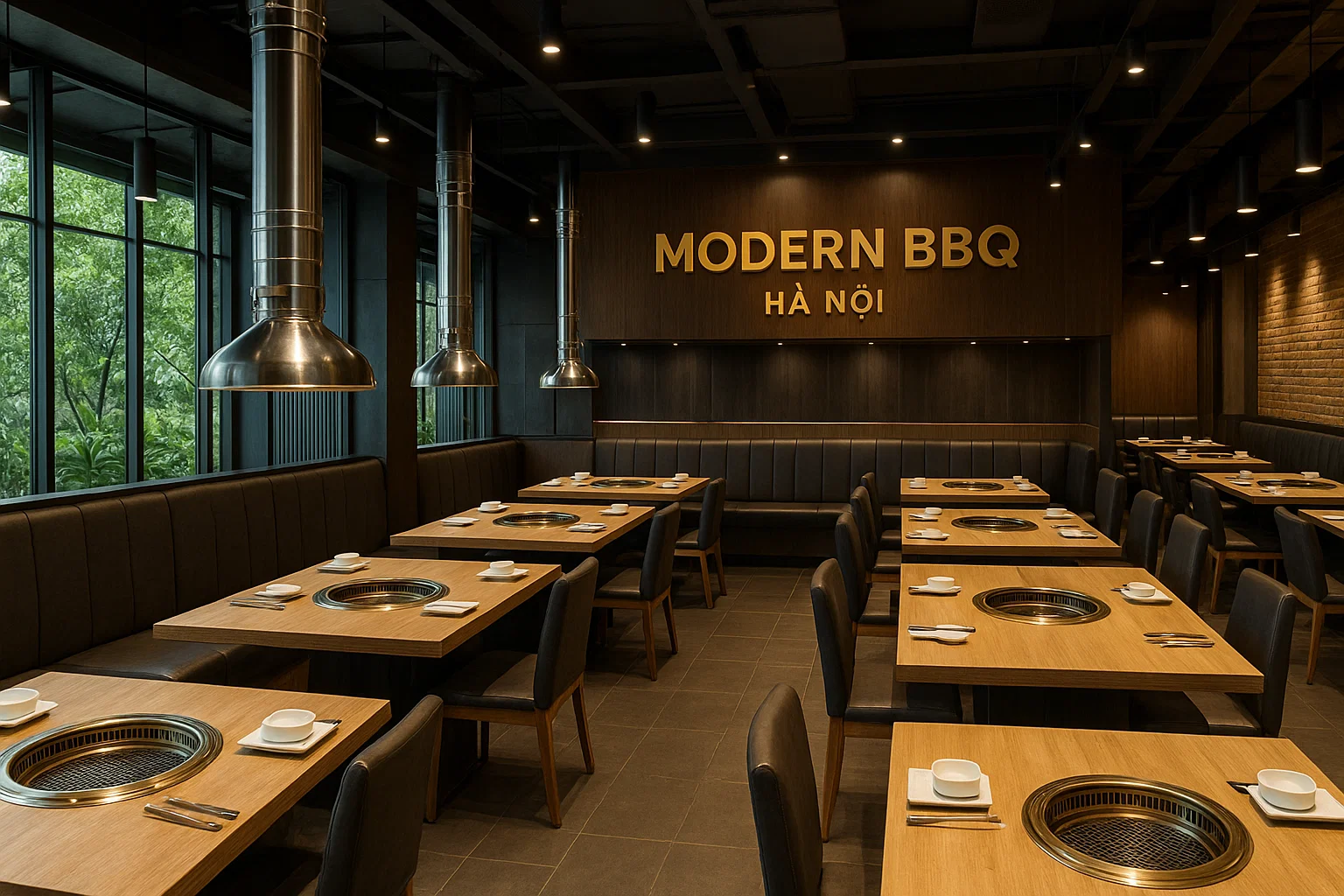 Mô hình nướng BBQ phong cách hiện đại