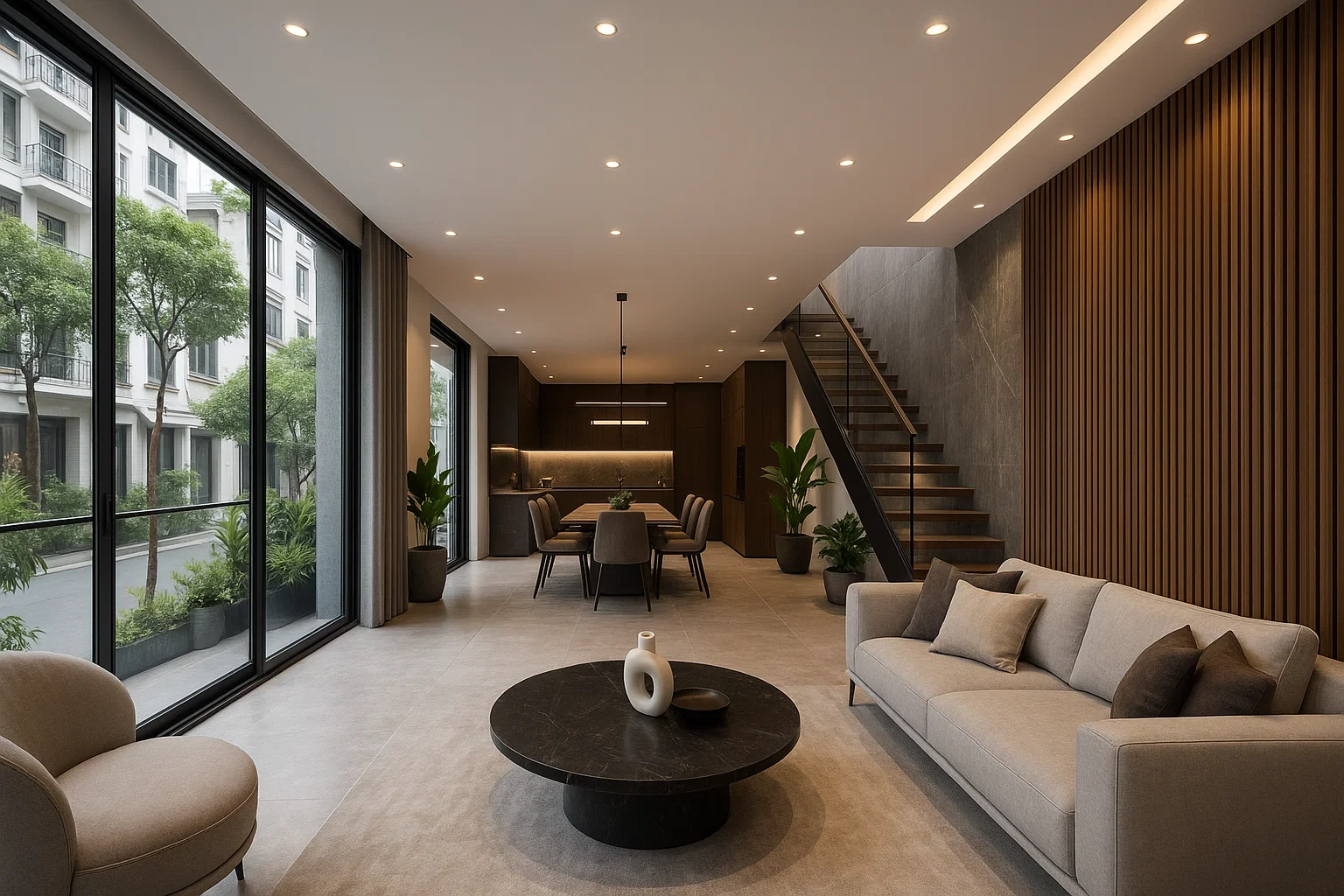 Nhà phố phong cách hiện đại